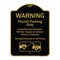 Signmission Designer Series-Warning Permit Parking Vehicles Will Be Towed Vehicle, 24" x 18", BG-1824-9866 A-DES-BG-1824-9866 - alternate 1